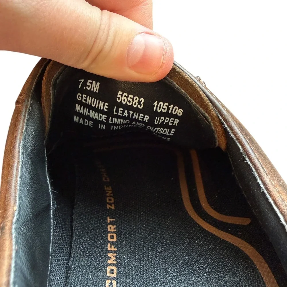 Timberland 56583 Oxford Shoes Mens 7.5 Brown Leather Waterproof Casual Derby